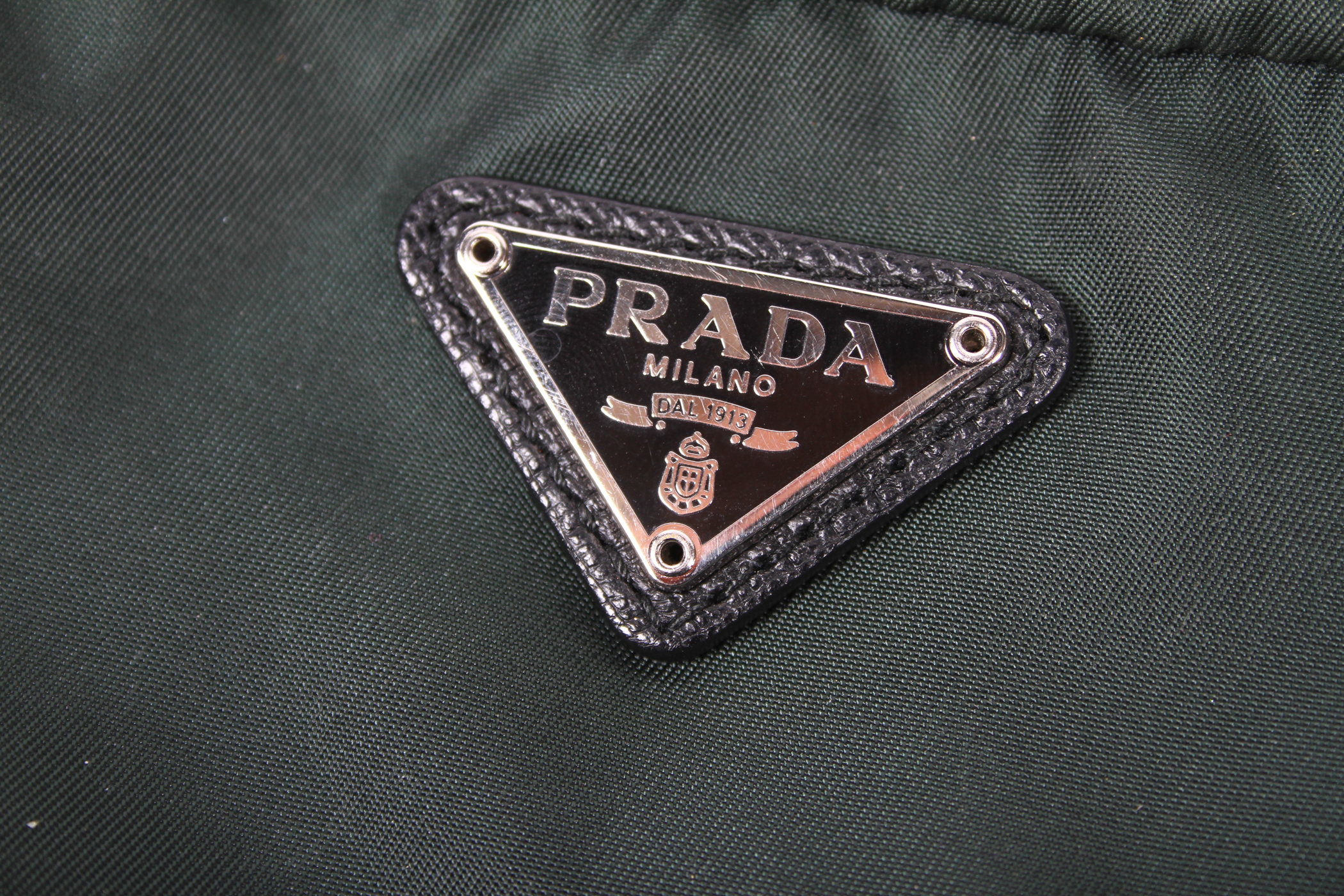 Prada Pouch In Forest Green
