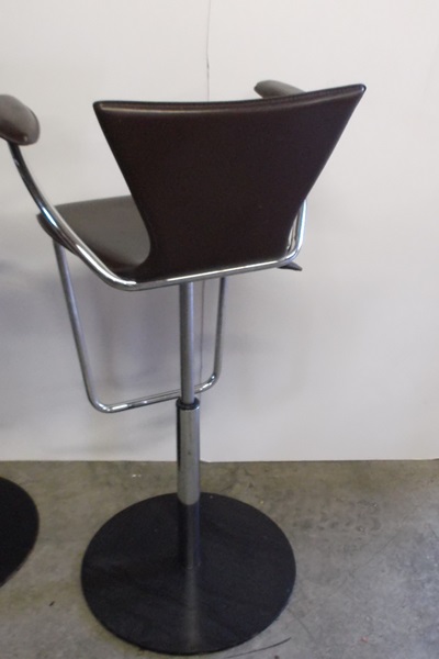 Vintage Italian Leather Bar Stools