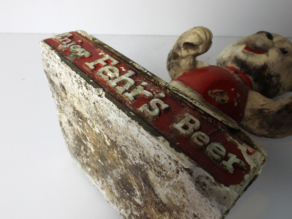 Vintage Fehr's Beer Chalk Bear Advertising Figurine