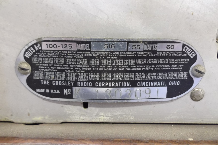 1935 Crosley Radio Model 516