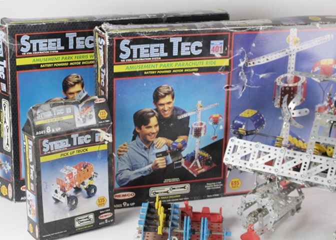 Newer Erector and Steel Tec Building Sets