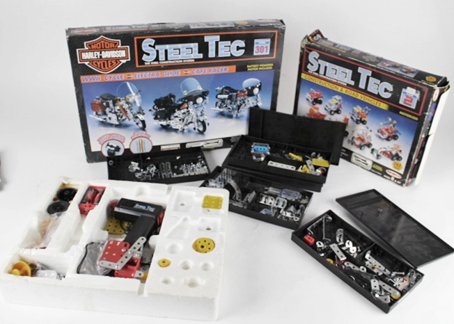 Newer Erector and Steel Tec Building Sets