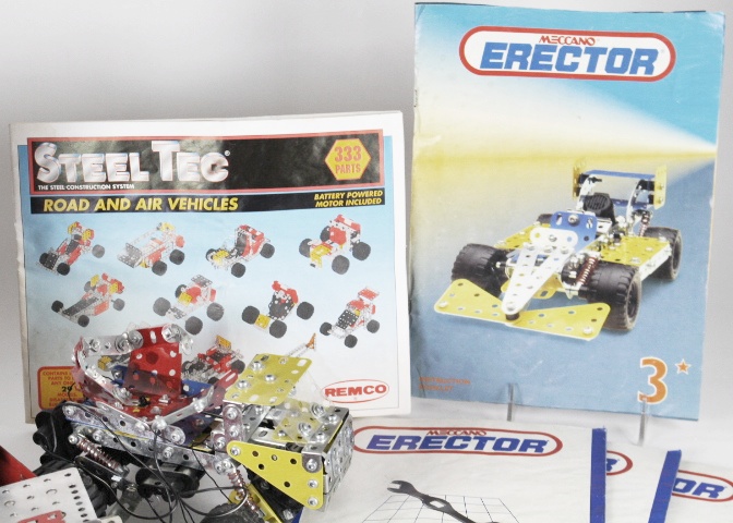 Newer Erector and Steel Tec Building Sets