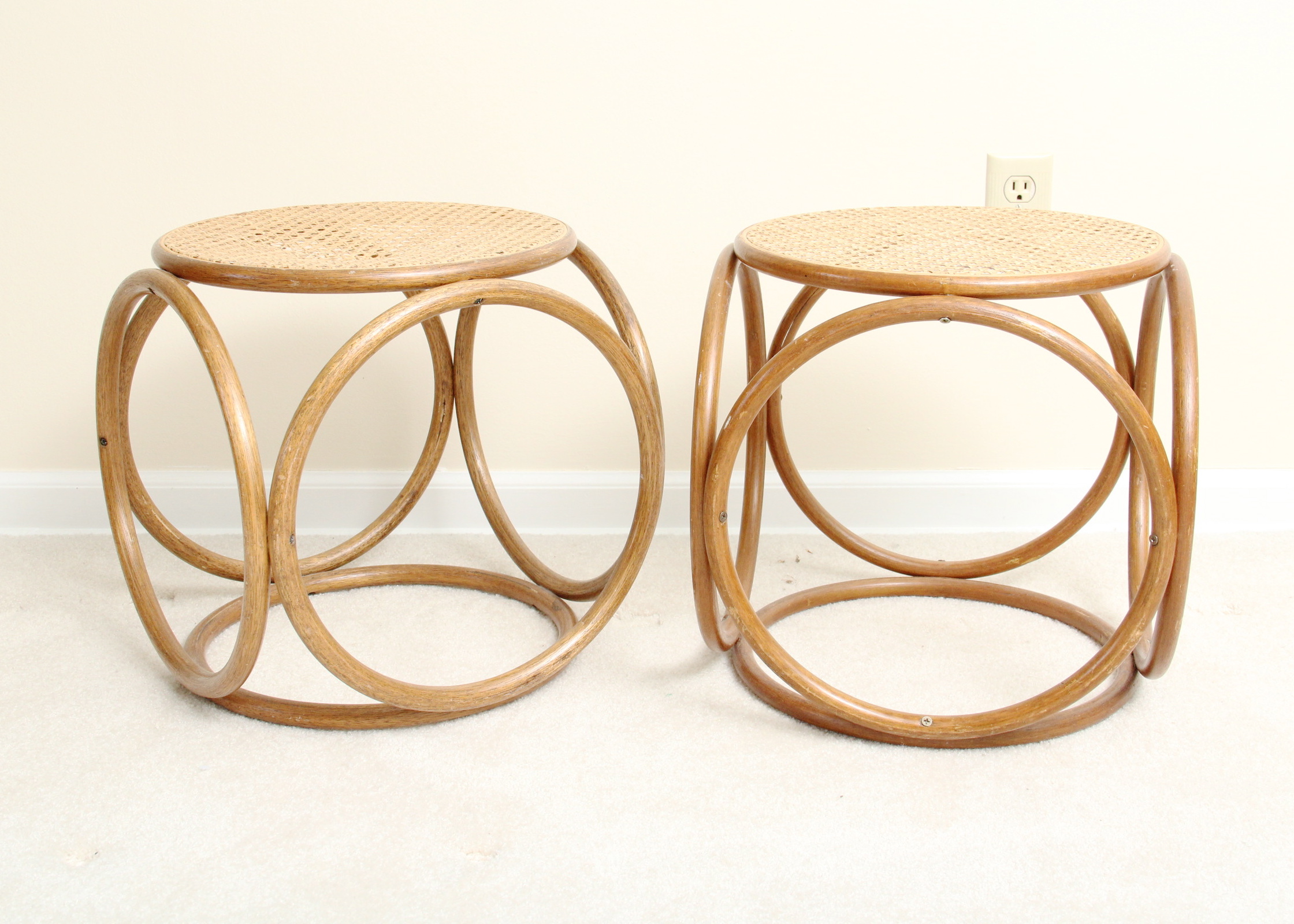 Mid-Century Bentwood Stools