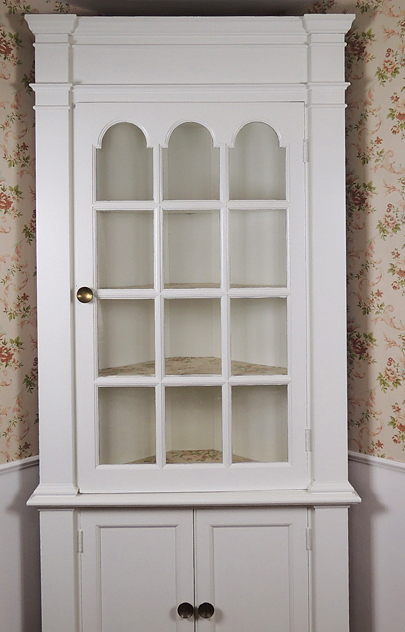 White Corner China Cabinet Right