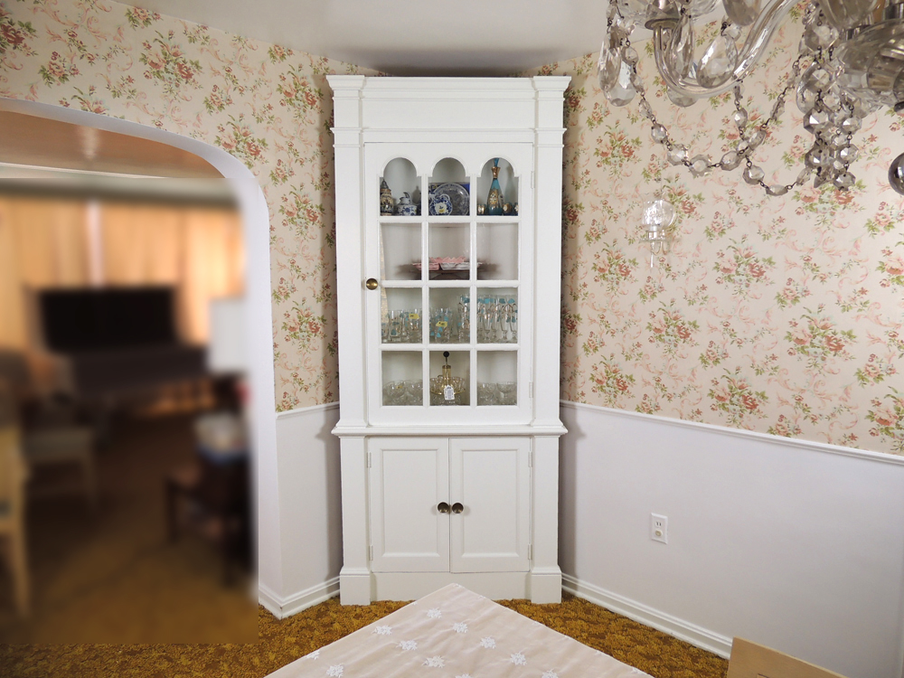 White Corner China Cabinet Right