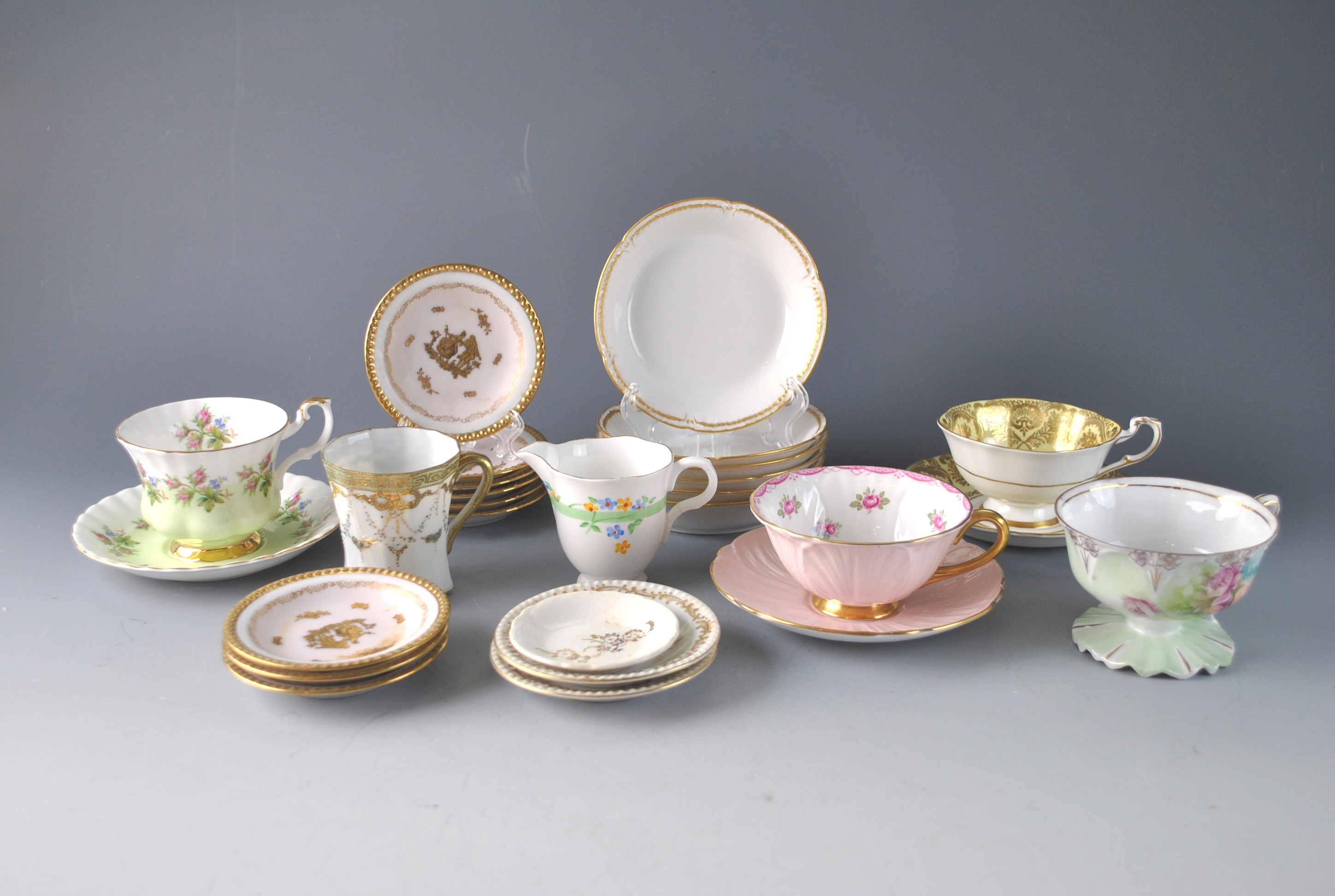 Group of Antique and Vintage China Tea Cups and Saucers
