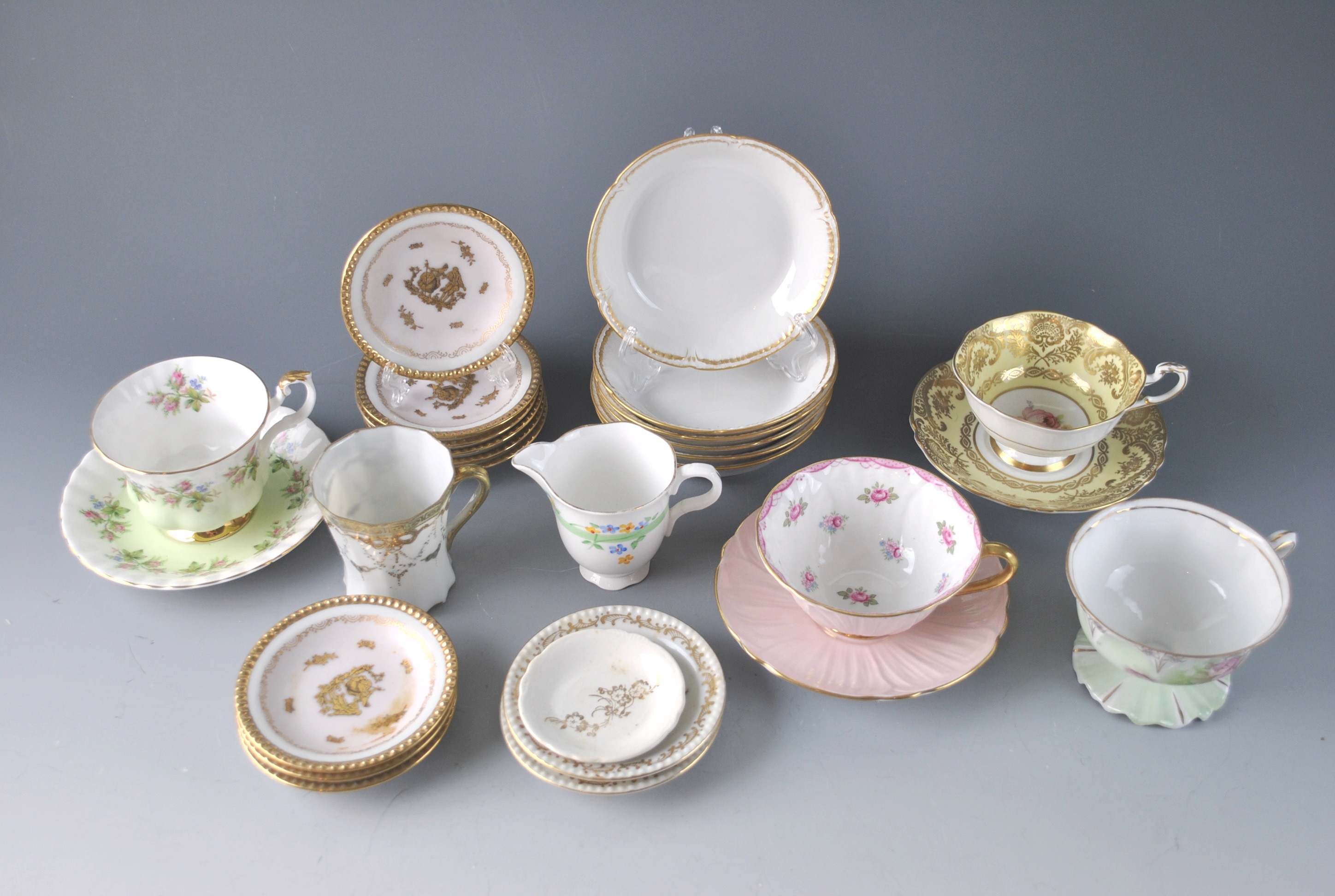 Group of Antique and Vintage China Tea Cups and Saucers