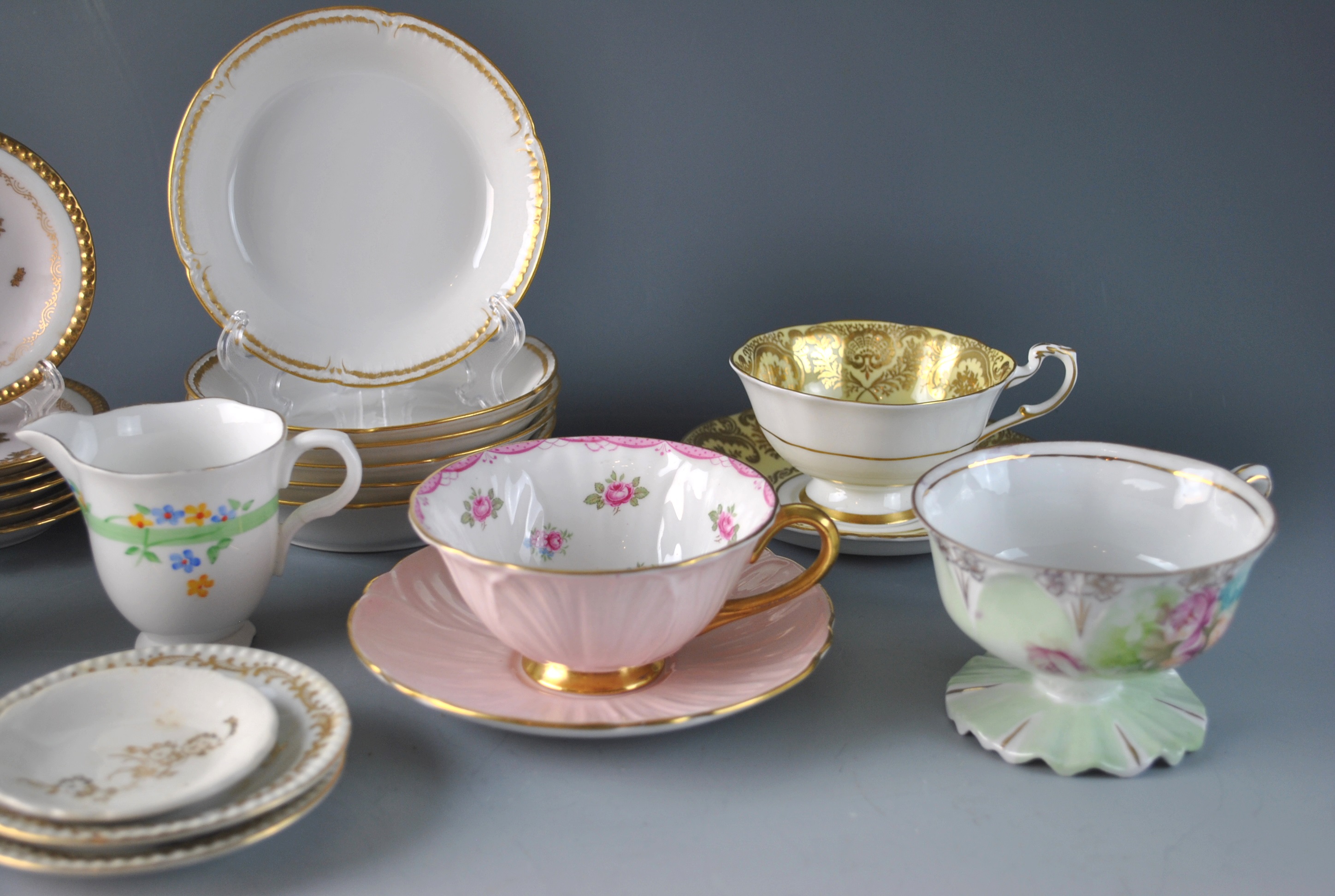 Group of Antique and Vintage China Tea Cups and Saucers