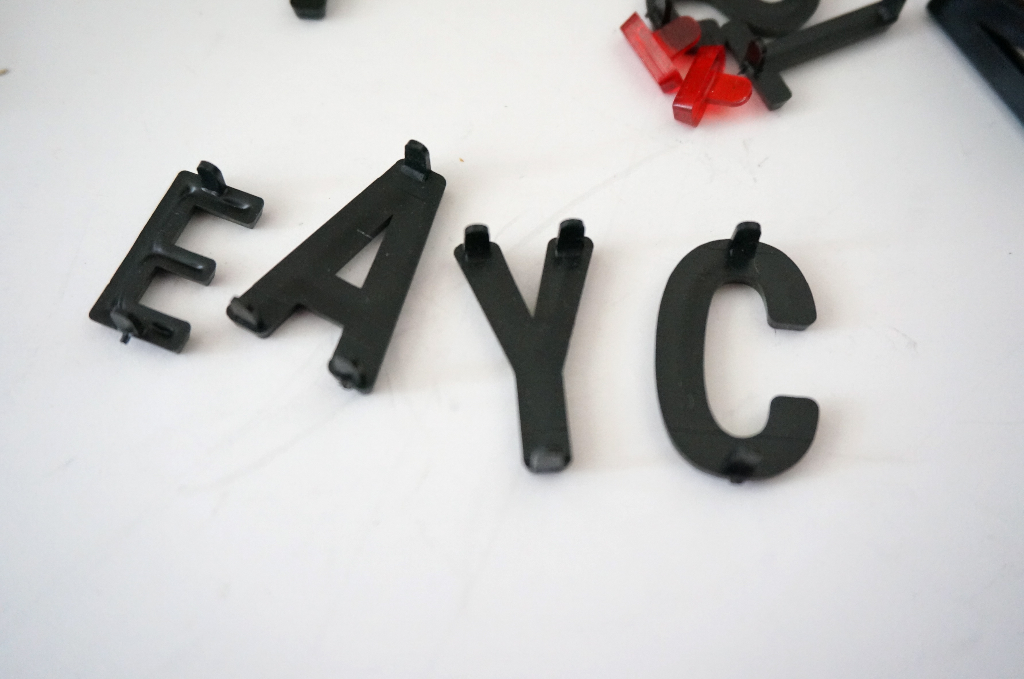 Set of Plastic Letter Board Letters