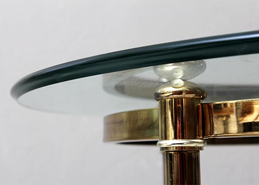 Art Deco Round Glass Top Table