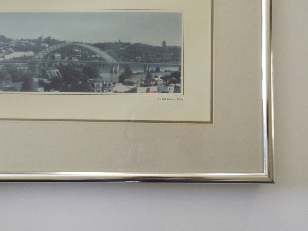 Signed Edward Pikar Panoramic Cincinnati Skyline Photo Print