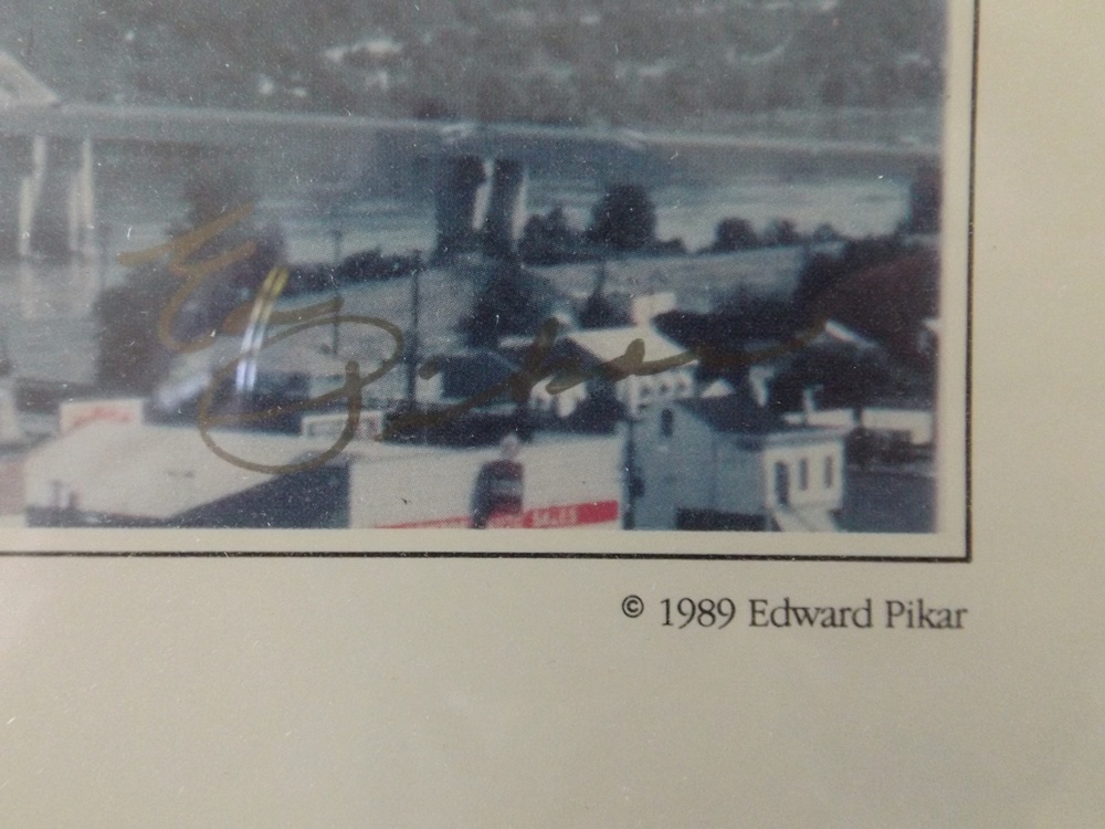 Signed Edward Pikar Panoramic Cincinnati Skyline Photo Print