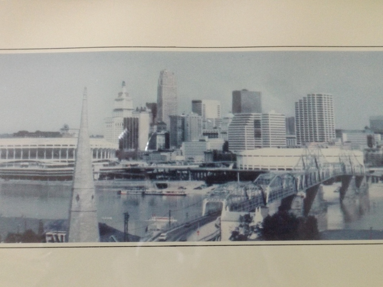 Signed Edward Pikar Panoramic Cincinnati Skyline Photo Print