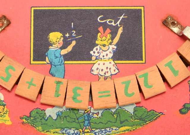 Vintage Children's Spelling and Counting Board