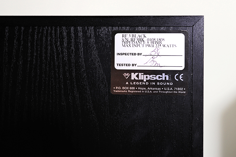 A Pair of Klipsch Reference Series RF3 Floor Standing Speakers