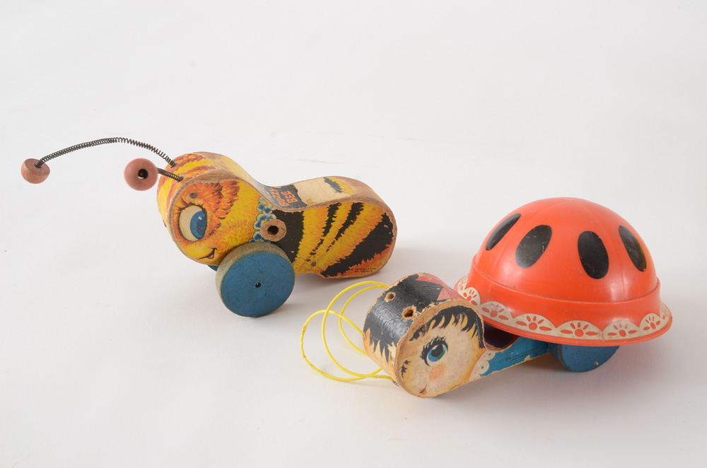 Box Lot of Mixed Vintage Fisher Price Toys