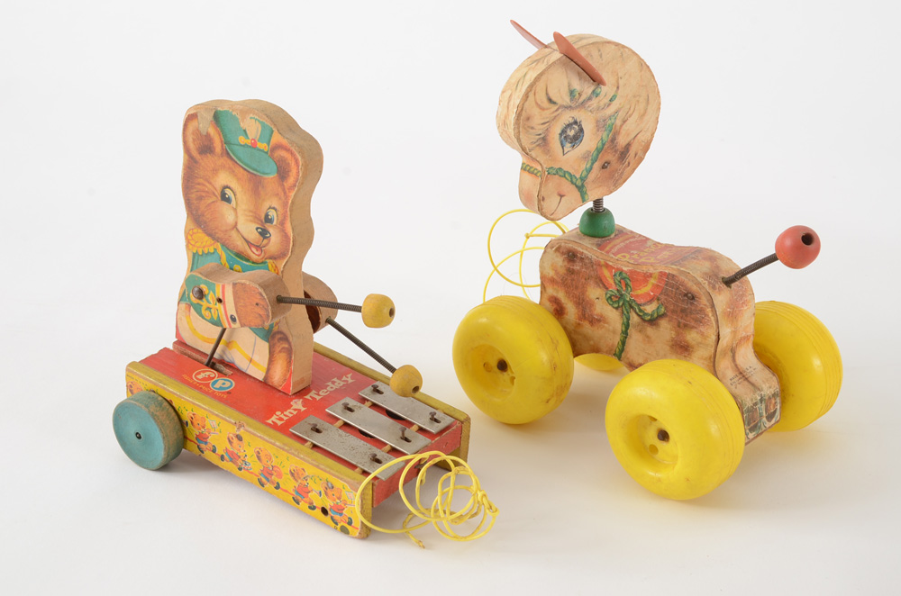 Box Lot of Mixed Vintage Fisher Price Toys