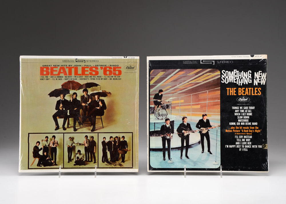 Pair of Beatles Vinyl Albums- Beatles '65 and Something New