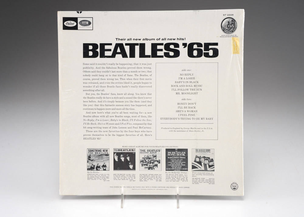 Pair of Beatles Vinyl Albums- Beatles '65 and Something New