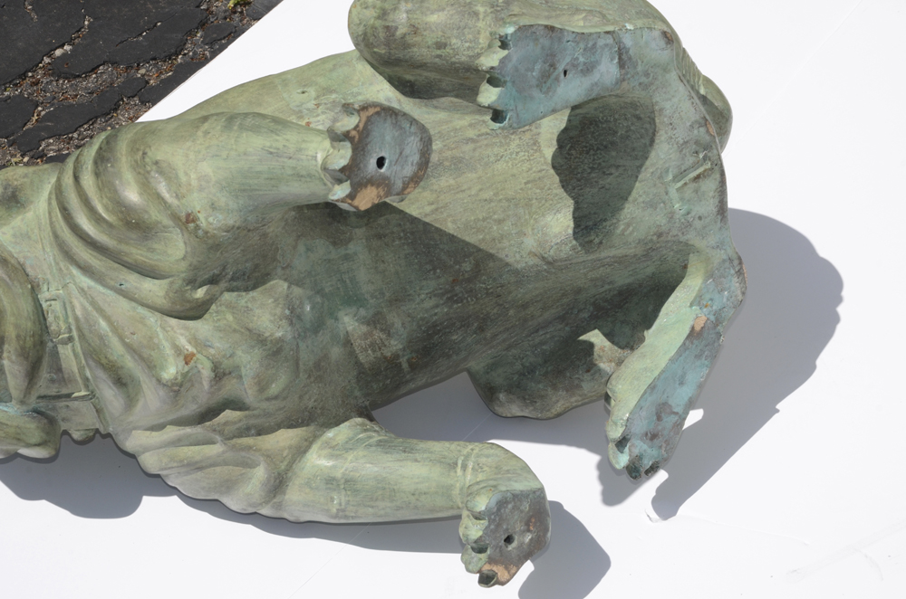 Pair of Life-Size Bronze English Bulldog Statues