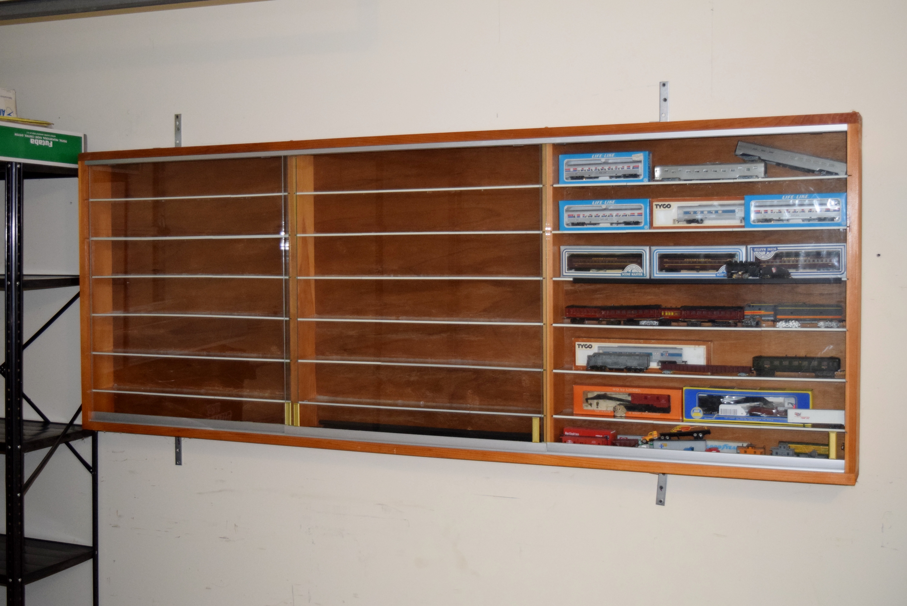 Glass-Front Wall Mount Display Case for Model Railroading
