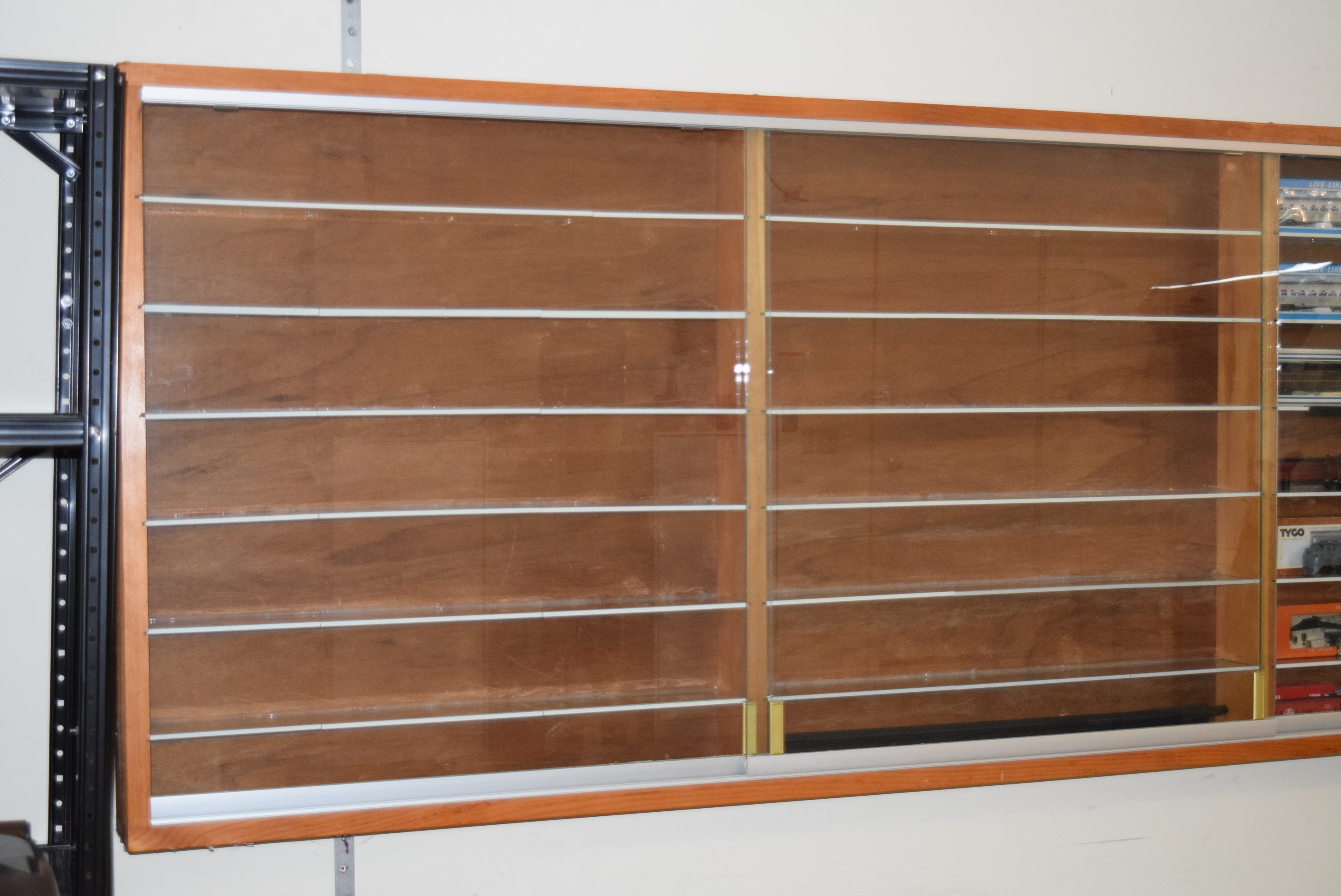 Glass-Front Wall Mount Display Case for Model Railroading