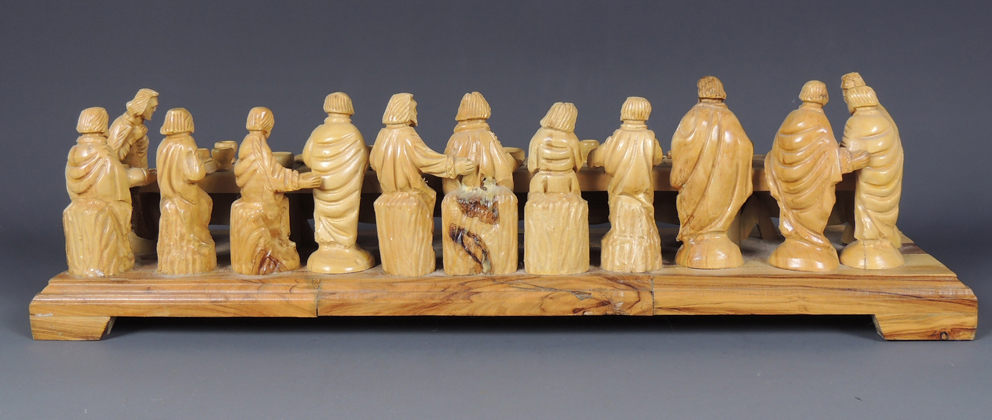 Last Supper Olive Wood Carving Zacharia Bros.