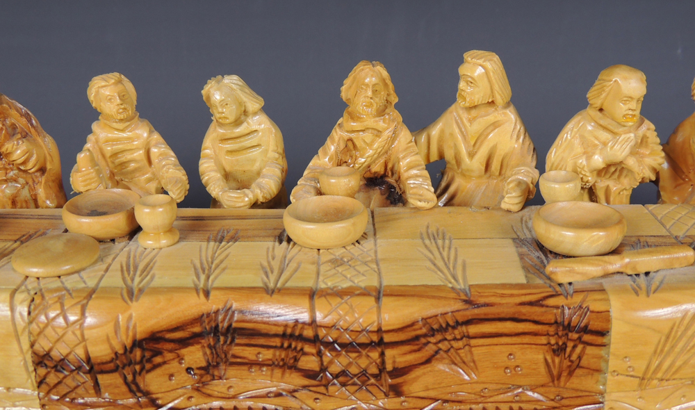 Last Supper Olive Wood Carving Zacharia Bros.