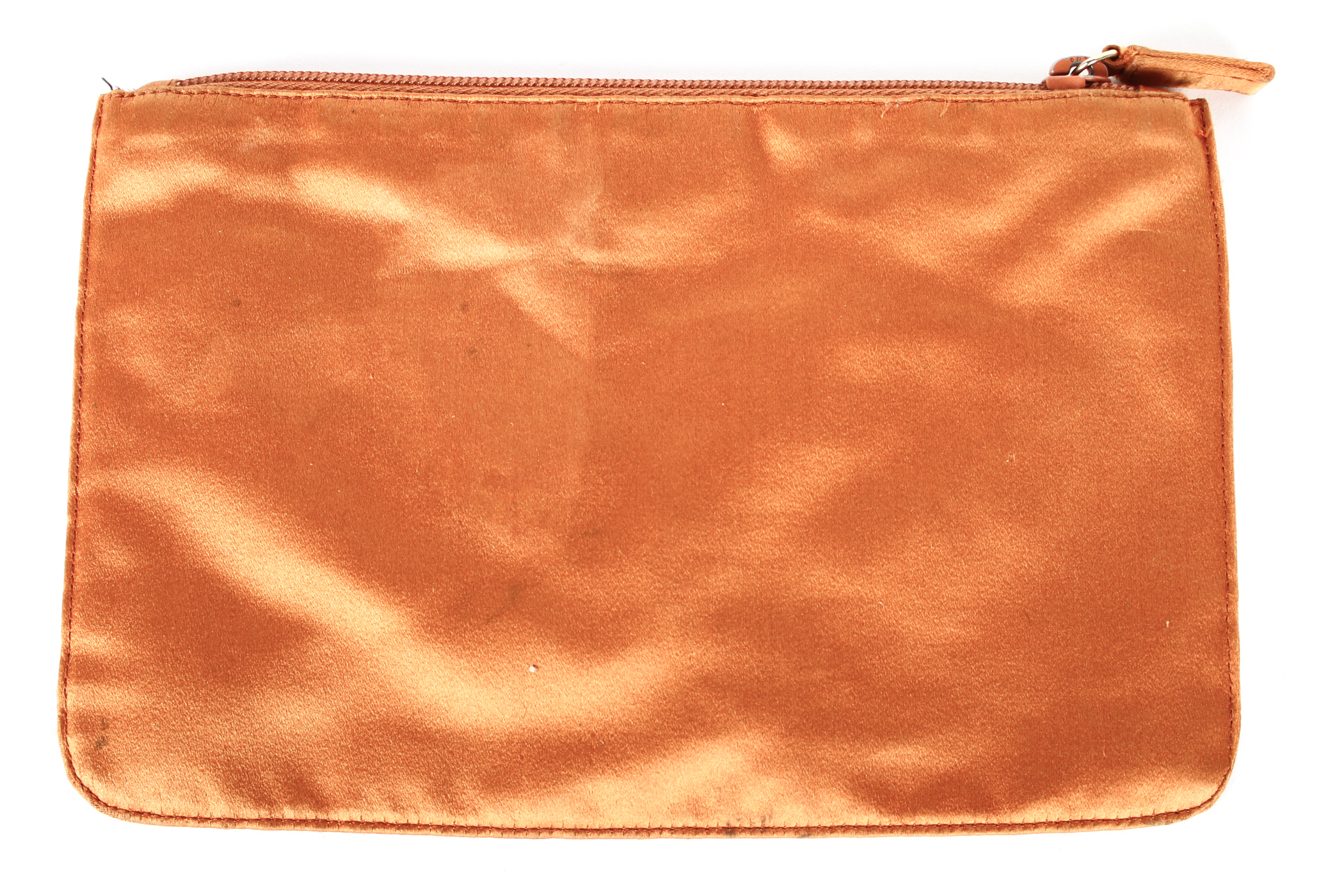 Satin Prada Pouch in Terracotta