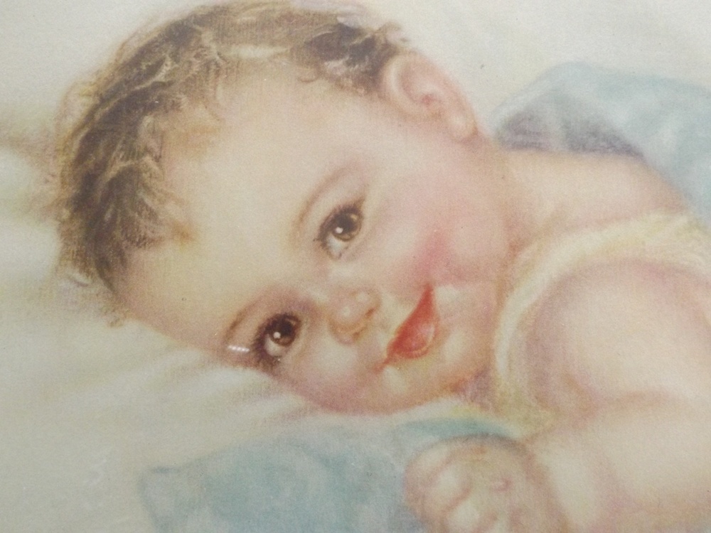 Pair of Delightful Charlotte Becker Baby Lithographs