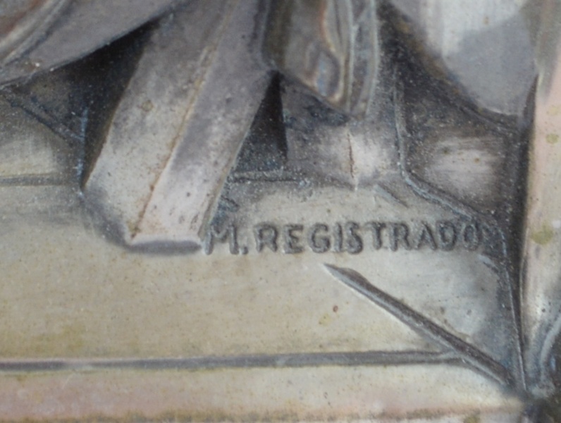 M. Registrado Framed Metal Relief "The Last Supper"