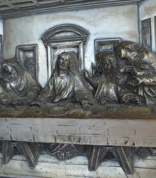 M. Registrado Framed Metal Relief "The Last Supper"