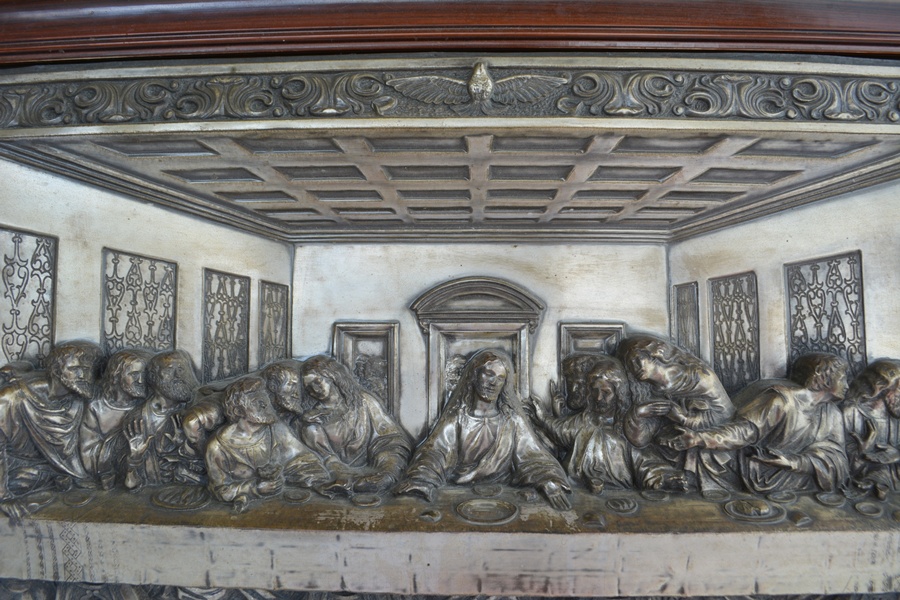 M. Registrado Framed Metal Relief "The Last Supper"