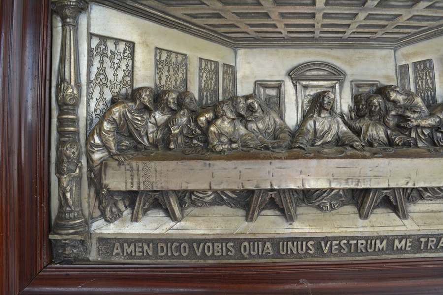 M. Registrado Framed Metal Relief "The Last Supper"