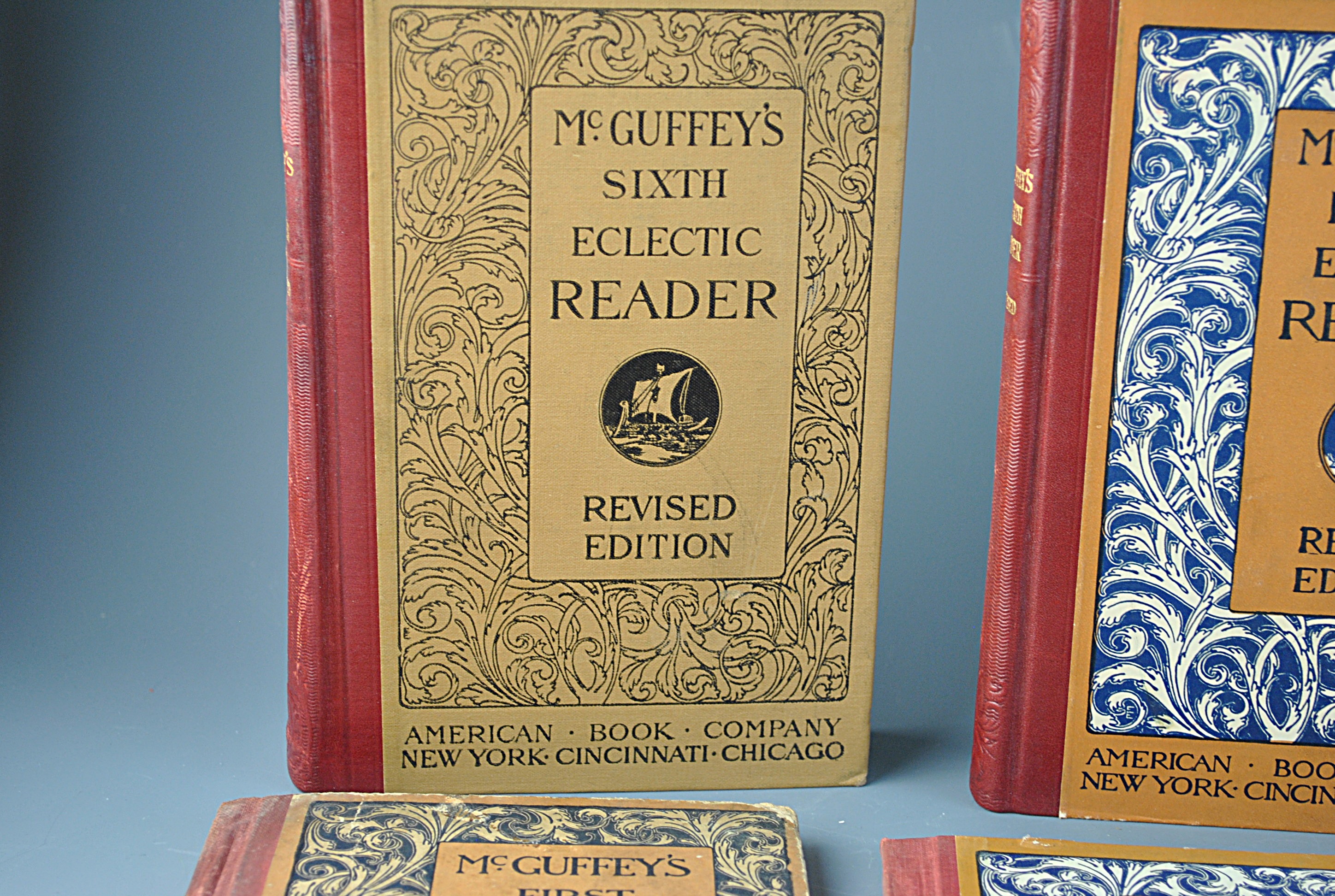 Ten Antique and Vintage McGuffey's Reader Books