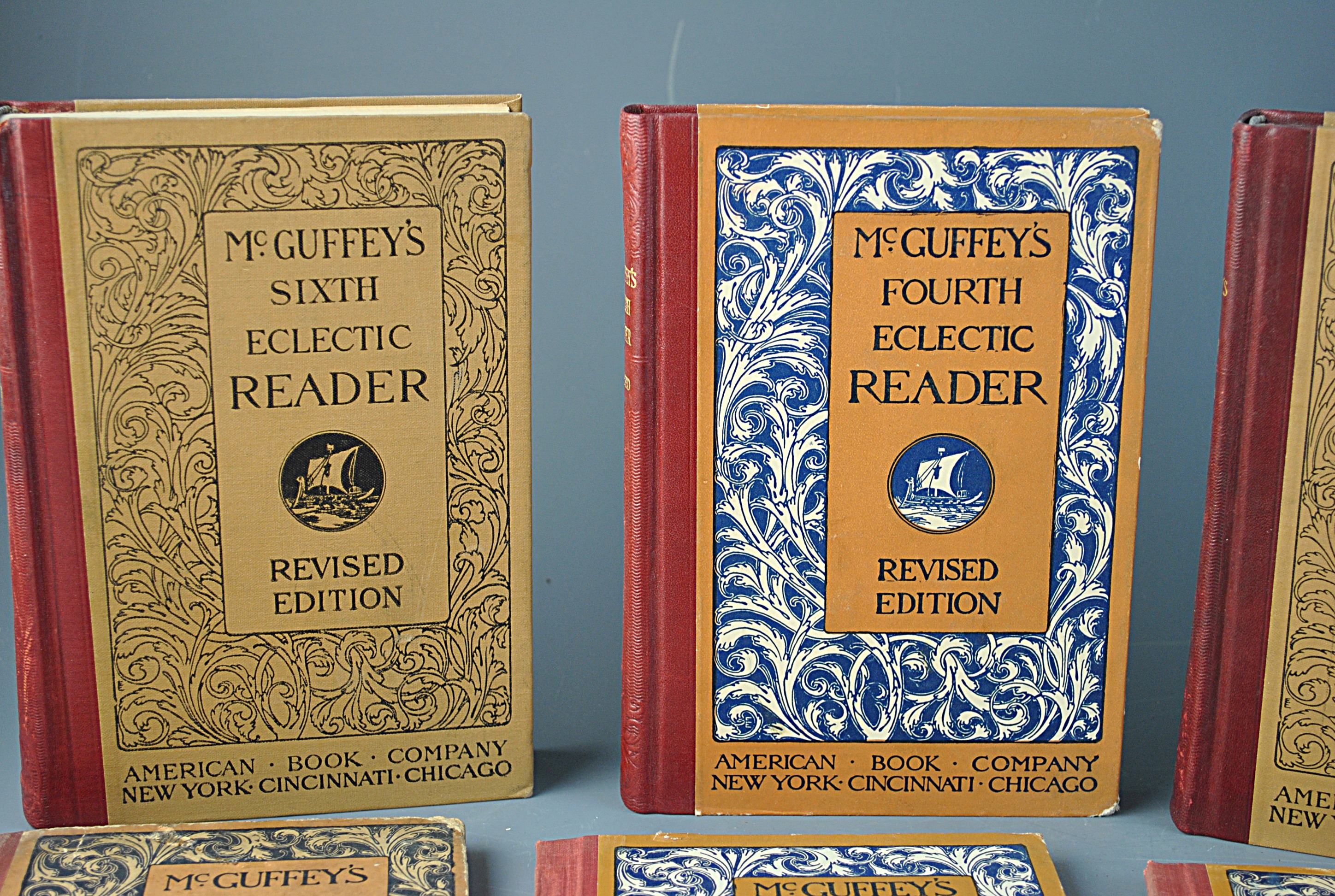 Ten Antique and Vintage McGuffey's Reader Books