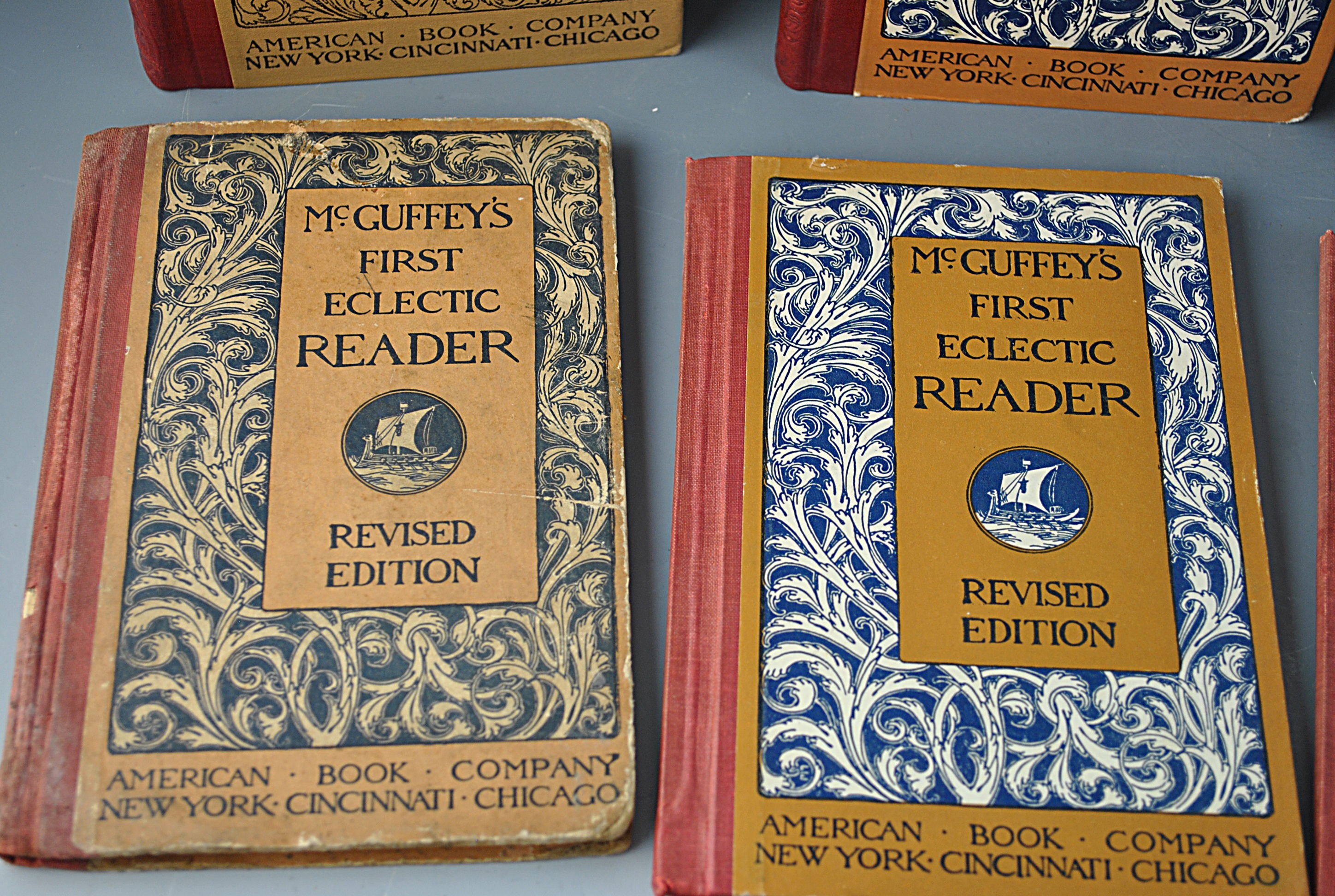 Ten Antique and Vintage McGuffey's Reader Books