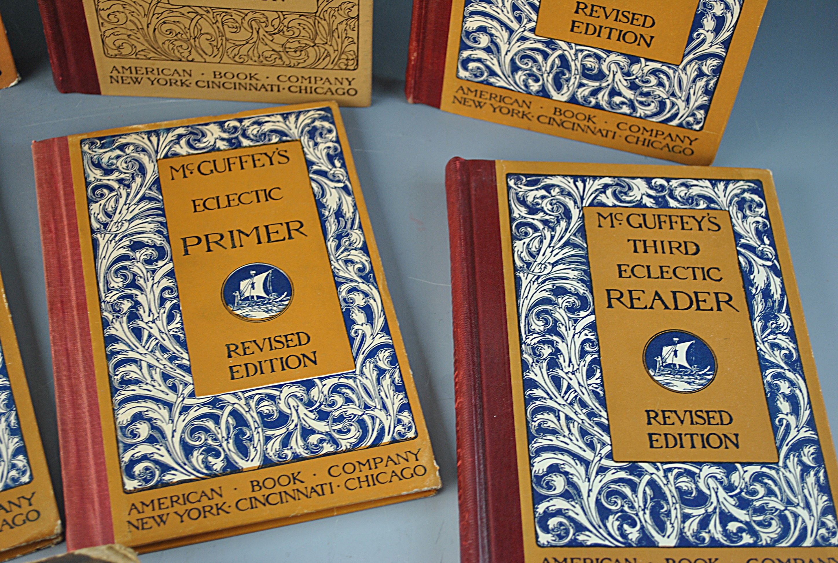 Ten Antique and Vintage McGuffey's Reader Books