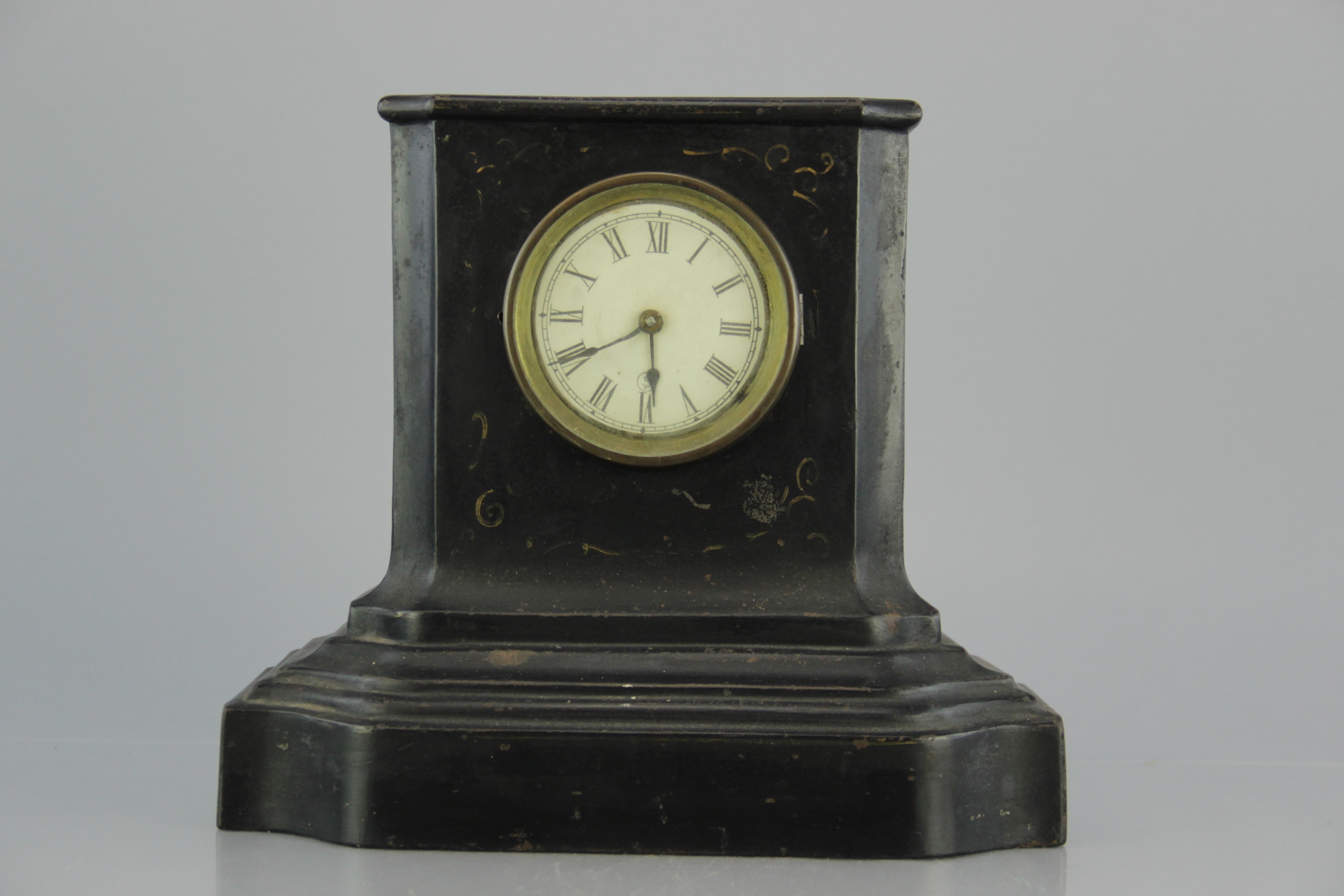 Antique Cast Iron Mantel Clock