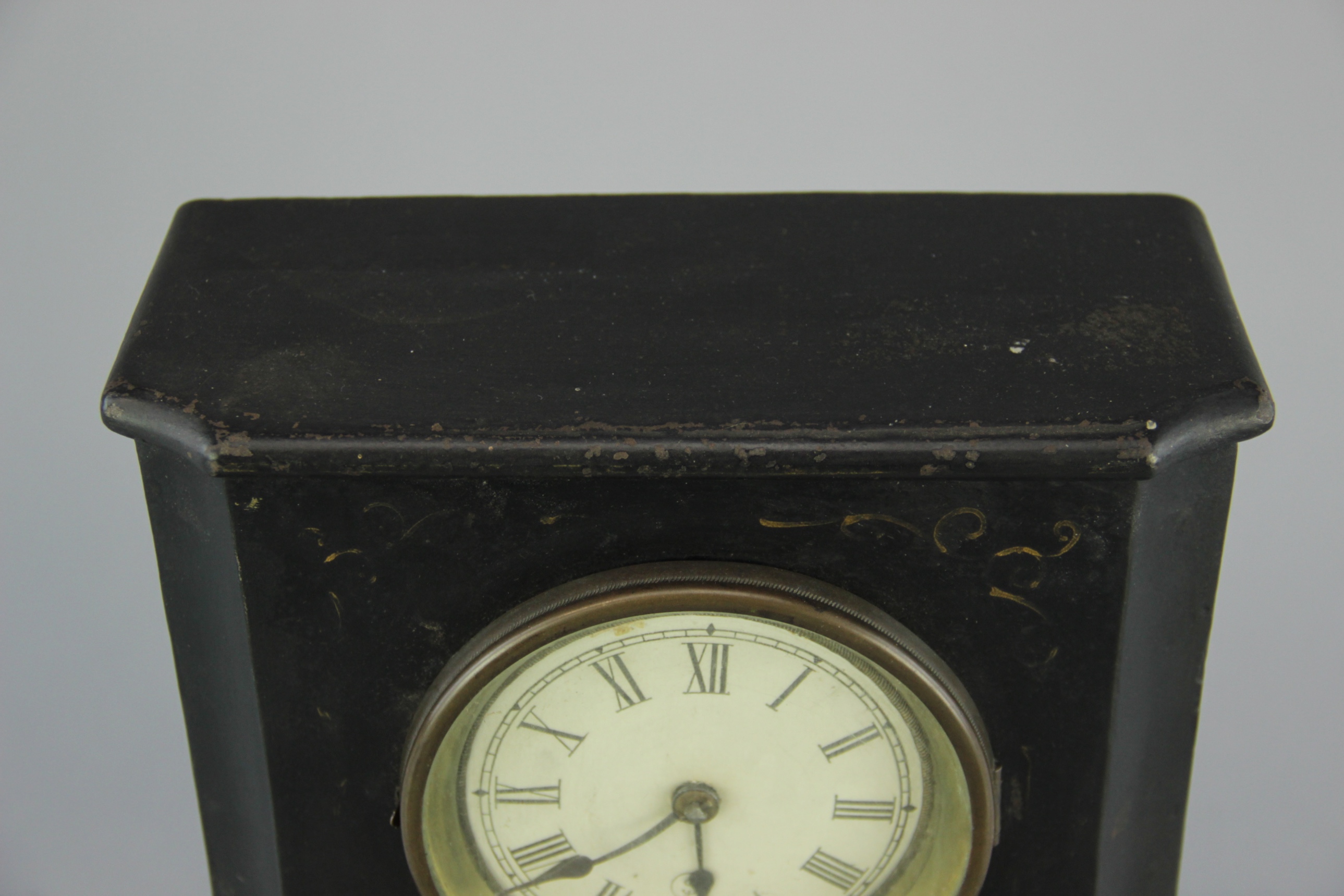 Antique Cast Iron Mantel Clock