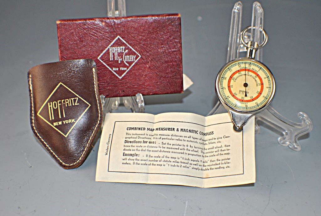 Vintage Hoffritz Germany Map Measurer & Compass in Box
