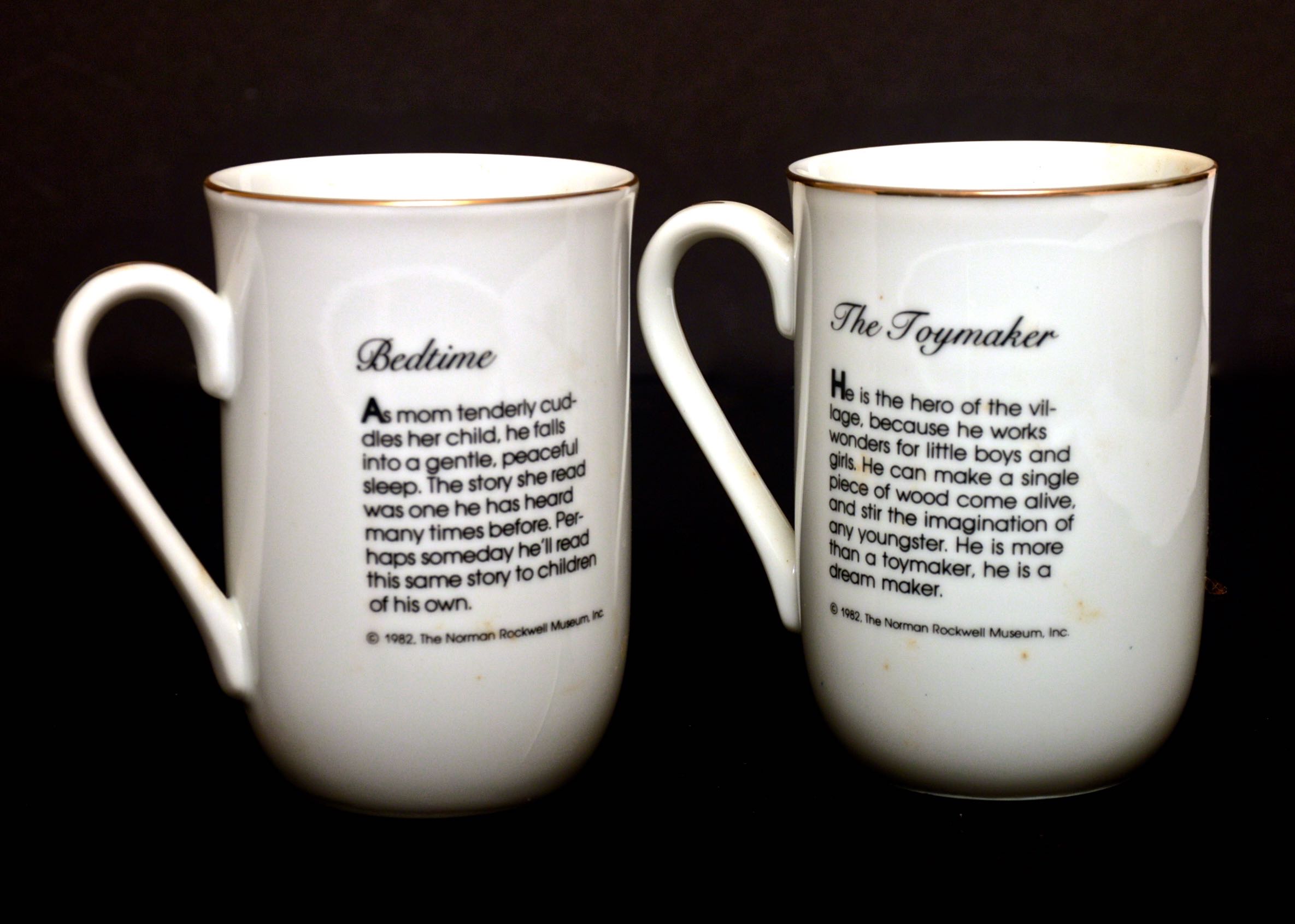 Collection of Vintage Norman Rockwell Museum Collections Plates and Mugs