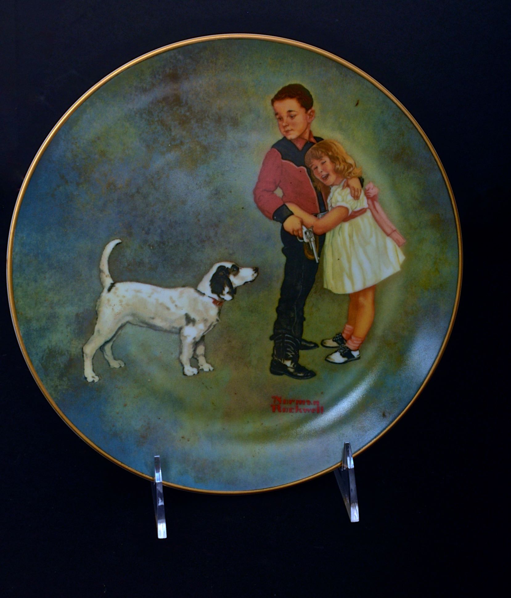 Collection of Vintage Norman Rockwell Museum Collections Plates and Mugs