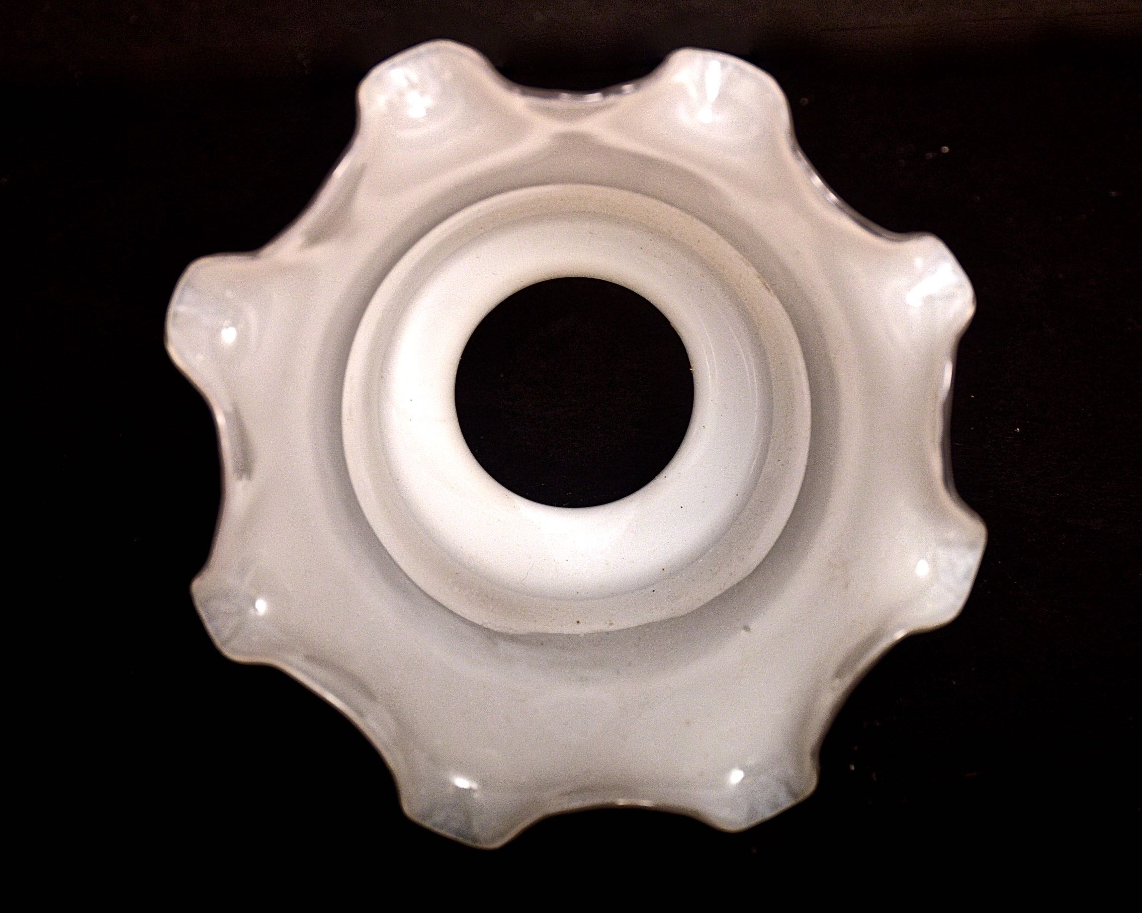 Collection of Vintage Milk Glass Lamp Shades