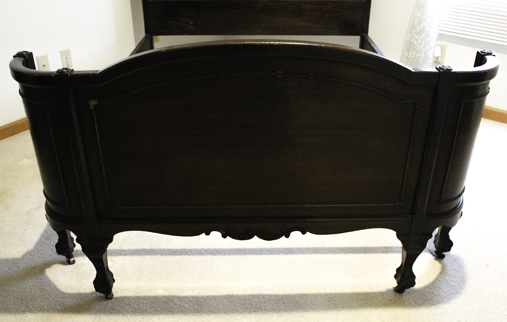 Antique Bed with Wrap-Around Footboard