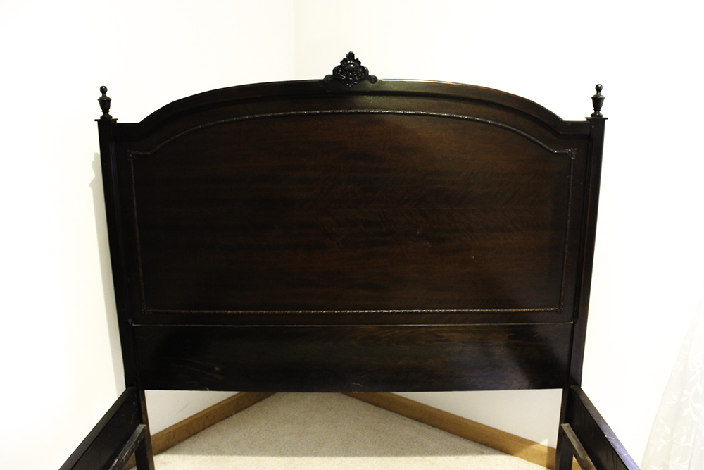 Antique Bed with Wrap-Around Footboard