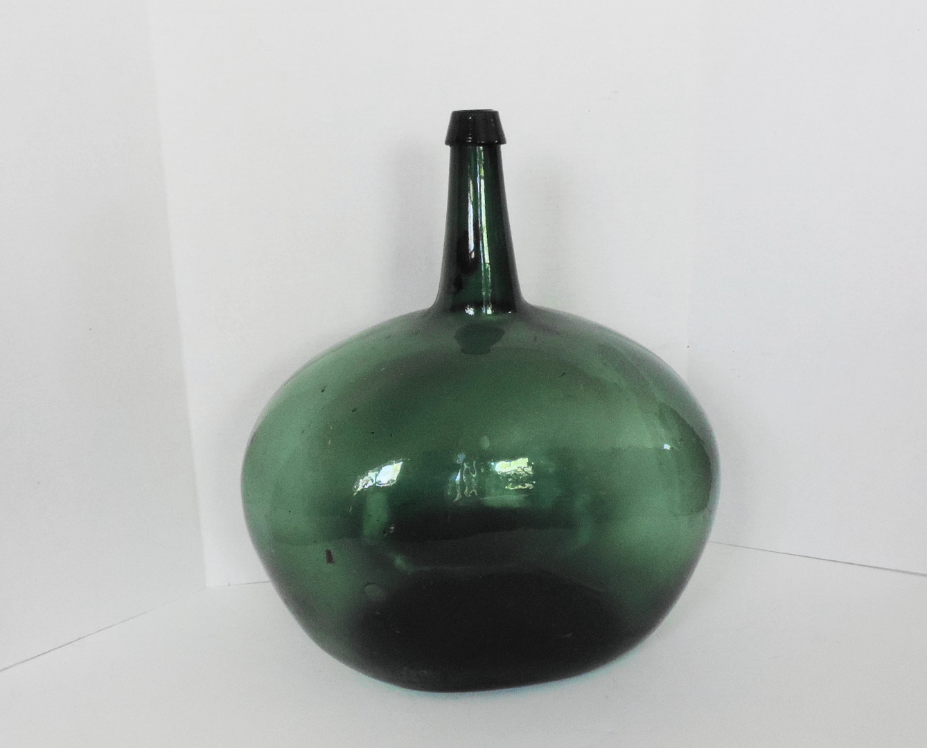 Antique Green Glass Demijohn