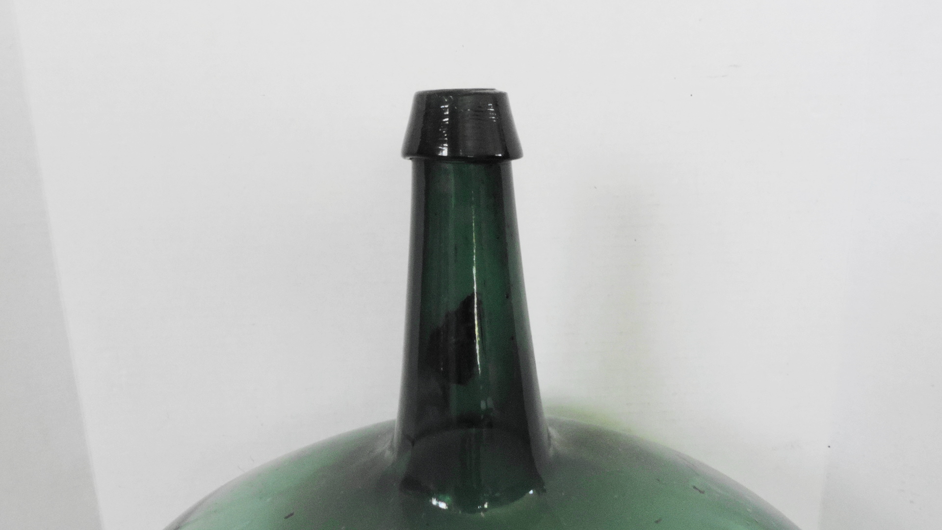Antique Green Glass Demijohn
