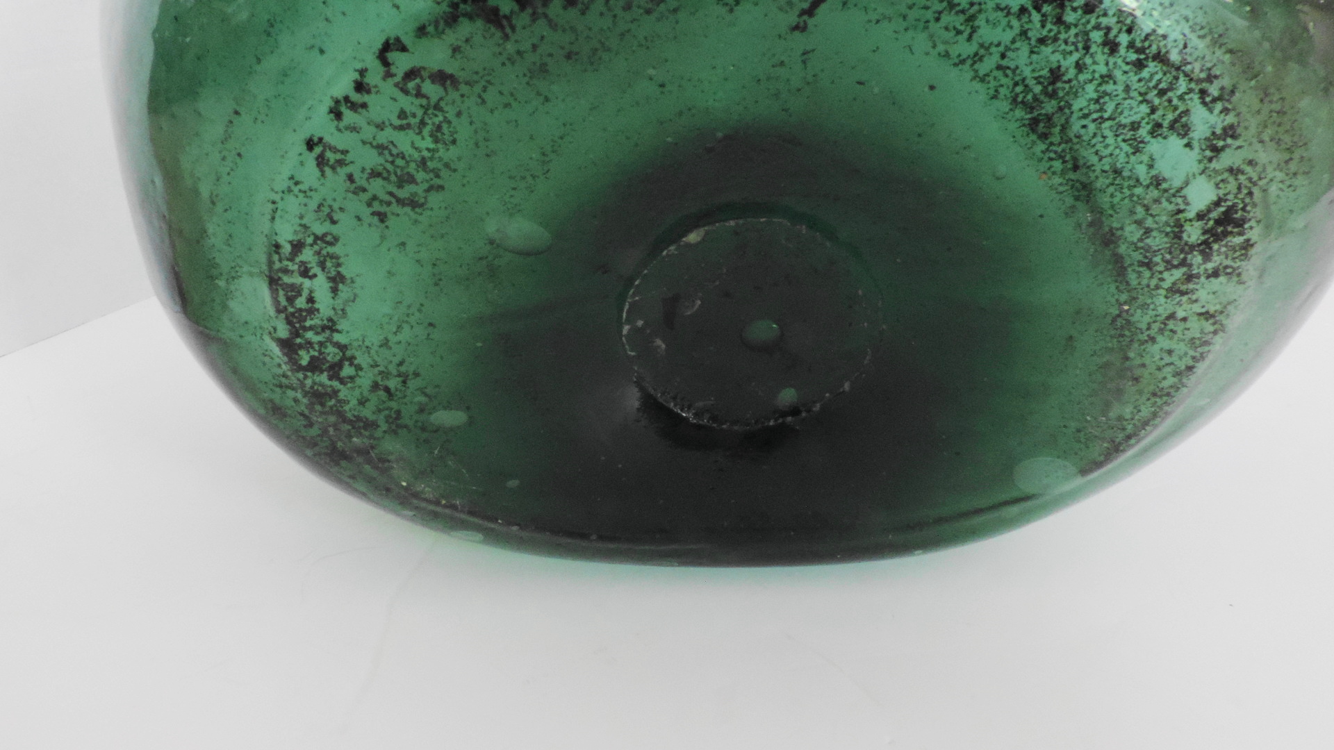Antique Green Glass Demijohn